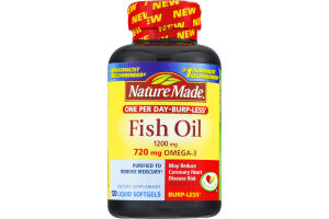 Nature Made Fish Oil 1200mg Dietary Supplement Liquid Softgels - 120 CT