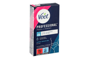 Полоски для депиляции восковые для чувствительной кожи Professional Veet 16шт
