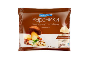 Вареники заморожені з картоплею та грибами Геркулес м/у 400г