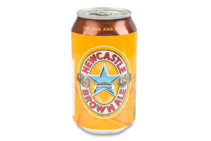 Пиво 330мл 4.7% полутемное пастеризованное Brown Ale Newcastle ж/б