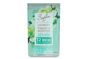 Кондиціонер для прання парфумований в гранулах Rich green Aroma Sapfir 120г