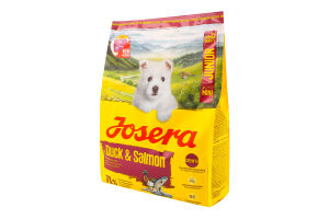 Корм д/цуценят малих порід з качкою та лососем сухий 900г Josera