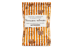 Печенье овсяное с корицей и изюмом Винтажный медвежонок Buttergreen м/у 90г