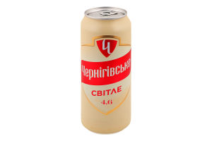 Пиво 0.5л 4.6% світле пастеризоване Чернігівське з/б