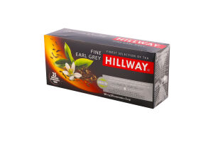 Чай чорний цейлонський байховий дрібний з ароматом бергамоту Fine Earl Grey Hillway в/с к/у 25х2г