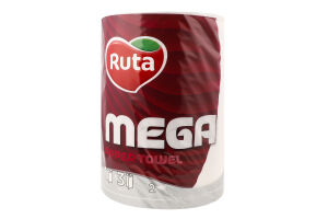 Рушник паперовий 2-х шаровий 150 листів Mega Ruta 1шт