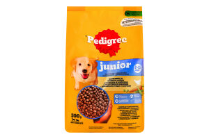 PEDIGREE Dry (для цуценят) Птиця/Овочі 12*500г