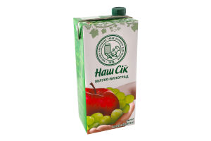 Нектар освітлений пастеризований Яблуко-виноград Наш Сік т/п 1.93л