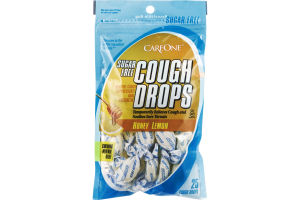 CareOne Cough Drops Sugar Free Honey Lemon - 25 CT