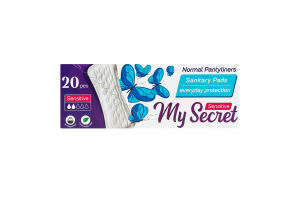 Щоденні гігієнічні прокладки ТМ "My Secret" SENSETIVE DAILY ANATOMIC 20