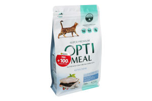 Корм сухой для взрослых котов с высоким содержанием трески Optimeal м/у 700г