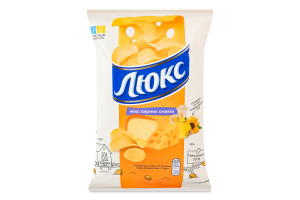 Чипси картопляні зі смаком сирів Емменталь та Гауда Люкс м/у 125г