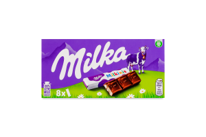 Шоколад молочний з молочною начинкою Milkinis Milka к/у 87.5г