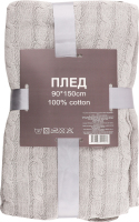 Плед темно-серый вязаный 100% хлопок 90х150см №FHF230220M03 Ningbo Union Point Imp&Exp Co. Ltd 1шт