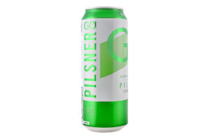 Пиво 500мл 0.5% безалкогольное светлое фильтрованное пастеризованное GO Pilsner Svyturys ж/б