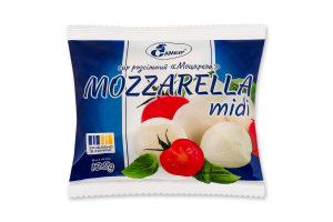 Сир 45% розсільний у розсолі Midi Моцарела Самбір м/у 125г
