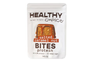 Конфета в черном шоколаде Salted caramel nut Protein bites Healthy Choice д/п 145г