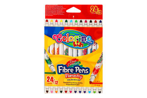 Фломастери 12шт 24кольори Колоріно