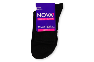 Шкарпетки жіночі NOVA Classic чорний р.23-25