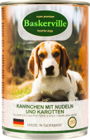 Корм д/собак Baskerville кролик-вермишель-морковь