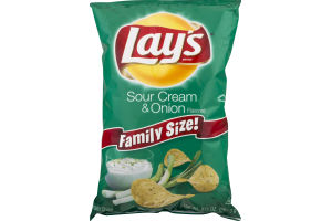 Lay's Potato Chips Sour Cream & Onion Family Size