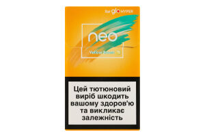 Виріб тютюновмісний для електричного нагрівання з фільтром Neo Demi Yellow boost 20шт