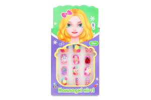 Аксесуар д/дівчат Накладні нігті Hohogirl 11*7см в асортименті Solar