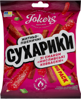 Сухарики ржано-пшеничные Охотничьи колбаски Big pack Jokers м/у 100г