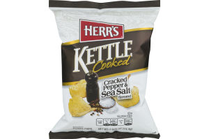 Herr's Kettle Cooked Chips Cracked Pepper & Sea Salt