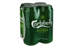 Пиво 4х500мл 5% світле пастеризоване Сarlsberg м/у