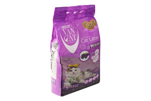Наполнитель кошачий белый Lavender perfumed Super Premium VanCat 5кг