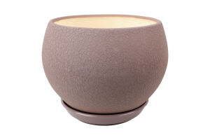 Горщик д/квітів Куля шовк 4,1л капучино 17см Оріана