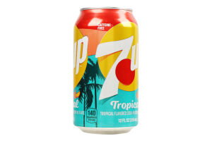 Напій 7UP Tropical безалкогольний газований з/б