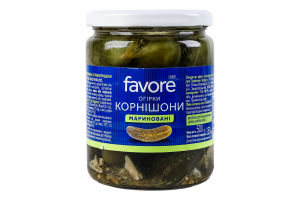 Огірки Favore корнішони мариновані