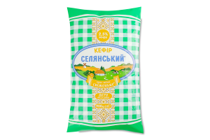 Кефір 2.5% Селянський м/у 900г