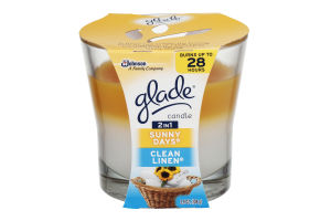 Glade Candle 2 in 1 Sunny Days/Clean Linen