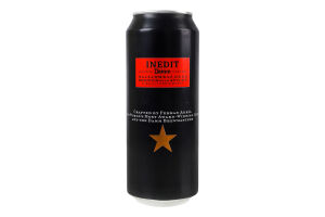 Пиво 0.5л 4.8% светлое нефильтрованное солодовое пастеризованное Inedit Estrella Damm ж/б