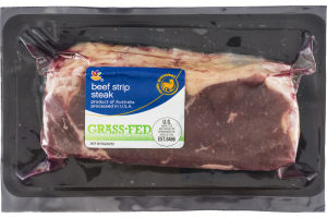 Ahold Beef Strip Steak Grass-Fed