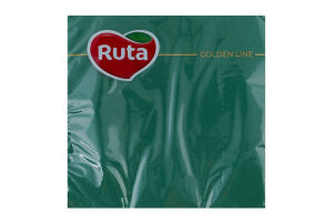 Серветки паперові 3-х шарові темно-зелені 325х325мм Golden line Ruta 20шт