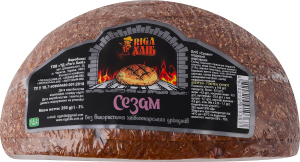 Хліб половинка в нарізці подовий Сезам Riga Хліб м/у 250г