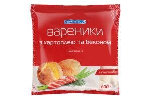 Вареники замороженные с картофелем и беконом Геркулес м/у 600г