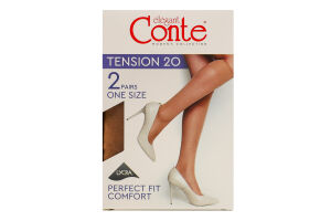 Напівпанчохи жіночі Conte elegant Tension 20den 23-25 bronz 2пари