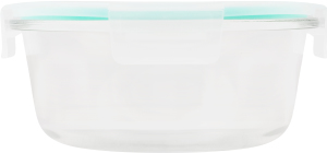 Контейнер д/зберігання 660мл скло круглий з кришкою KYYW452