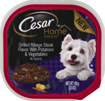 Cesar Home Delights Grilled Ribeye Steak Flavor With Potatoes & Vegetables