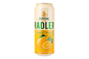 Пиво специальное 480мл 3.5% светлое пастеризованное Лимон и мята Radler Львівське ж/б