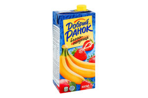 Нектар з м'якоттю стерилізований Банан-полуниця Добрий Ранок т/п 1л