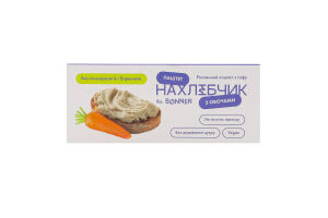 Паштет растительный с тофу Нахлебчик с овощами Bonner к/у 100г