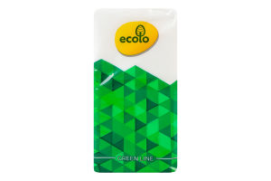 Платочки бумажные носовые 2-х слойные 19х20см Ecolo 9шт