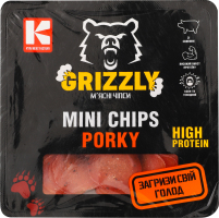 Чипси м'ясні Mini Chips Porky з свинини с/к в/г 50г газ/уп Grizzly
