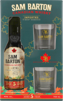 Набір Віскі Y.O. 5років 40% 0,7л+2склянки Sam Barton